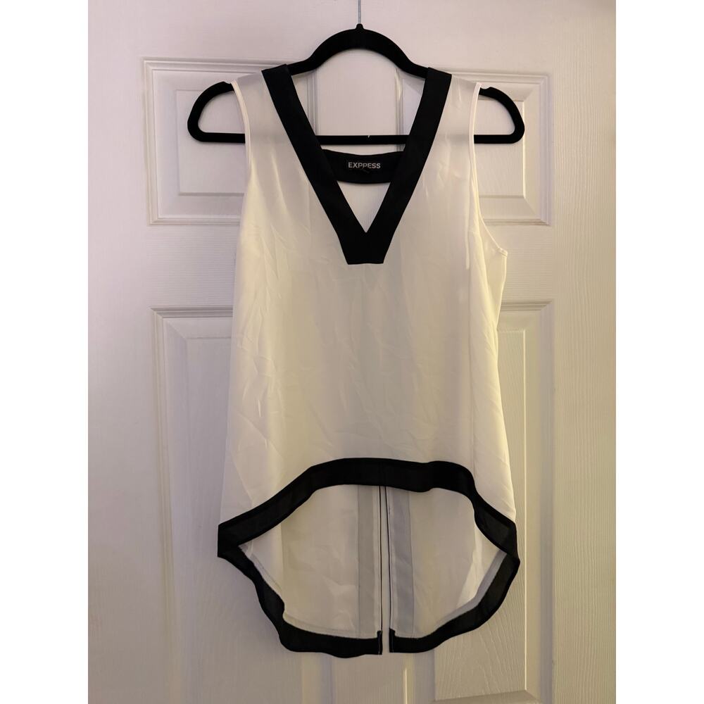 White sheer top from express size small